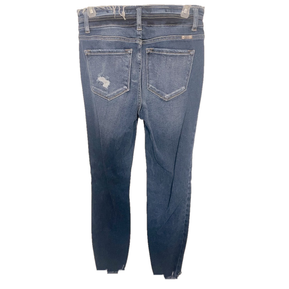 KANCAN HIGH WAISTED JEANS size 5 cropped dark wash denim cropped skinny ankle - Picture 5 of 9